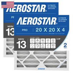 Aerostar 20X20X4 Merv 13 Pleated Replacement Air Filter For Honeywell