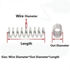 Wire Dia 0.3~4mm OD 3~40mm 304 Stainless Steel Extension Spring Tension Springs