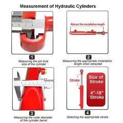 RHKING 1.5×8 Hydraulic Cylinder 2 Ton Double Acting Welded Hydraulic Cylinder…
