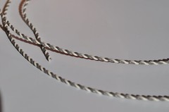 25 Feet of Vintage #24 AWG Twisted Pair Gray/White Electrical Wiring Train Hobby