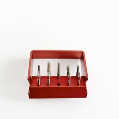 1Kit(9pcs) Dental Reverse Direction Fissure Drill Preparation Sliver Diamond Bur