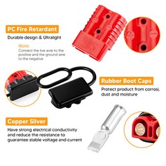 50A/175A Battery Quick Connector Kit Plug Connect Disconnect Winch Trailer