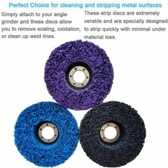 3PCS Poly Strip Clean Disc 4-1/2″ x7/8″ Easy Paint Stripping Rust Removal Wheels