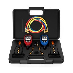 Elitech WJL-6000 Refrigerant Leak Detector+PT-500/800 Wireless AC Manifold Gauge