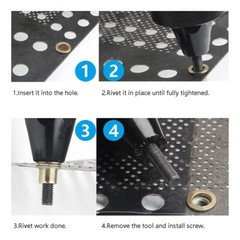100pcs 10-24 UNC Rivet Nuts Carbon Steel Threaded Insert Nutsert Kit