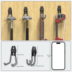 3-H Garage Wall Hooks 10 Pack, Heavy Duty Garage Hooks with Extra Welding Spo…