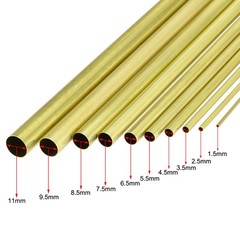 1.5mm 2.5mm 3.5mm 4.5mm 5.5mm 6.5mm 7.5mm 8.5mm 9.5mm 11mm OD X 0.2mm Brass Tube