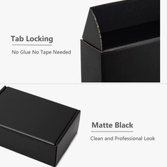 7X5X4 Inches Black Shipping Boxes 25 Pack – Corrugated Cardboard Mailing Box for