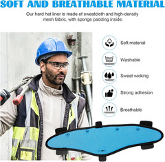 Hard Hat Sweatbands, Reusable Hard Hat Cooling Liner for Most Helmets, Washab…