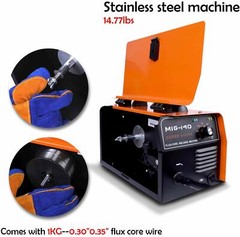 140 MIG Welder AC Flux Core WIre Gasless Automatic Feed Welding Machine w/Mask