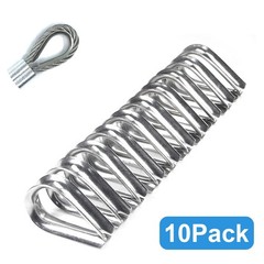 10 Pcs 3/8″ Wire Rope Thimbles M10 Cable Thimbles 304 Stainless Steel Thimble…