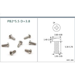 Self Tapping Screws Pan Head PB1/1.2/1.4/1.5/1.6/1.7/1.8/2mm Carbon Steel Bolts