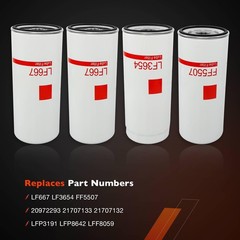 D13 Oil/Fuel Filter Kit Compatible with Volvo D12 Oil Change – 2x LF667,…