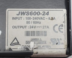 Lamda JWS600-28 28V 600W AC/DC Power Supply, Used