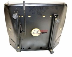 NEW UNIVERSAL VINYL FORKLIFT SEAT WITH BELT FITS CLARK CAT HYSTER YALE TOYOTA