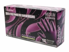 Adenna SHD935 Shadow Nitrile Powder Free Exam Gloves, Medium, Black, Case/10