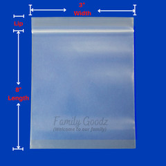 3″x8″ Clear Resealable Zip Seal Lock Bag 2 Mil Jewelry Bag,, Bead Bag, Parts Bag