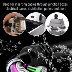 25/50 Pcs Nylon Cable Gland Waterproof Cable Connectors Black Cord Grip Plastic