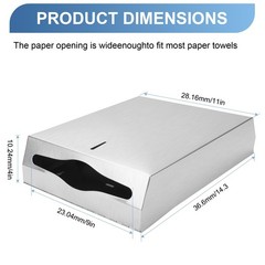Paper Towel Dispenser Wall Mount Commercial, Fingerprint -Proof Paper Towel H…