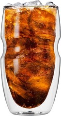 Serafino Double Wall Insulated Iced Tea and Coffee Glasses, 16-Ounce, Set of 6