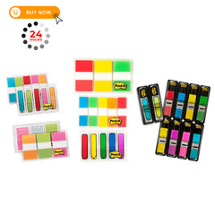 Post-it Flags and Tabs Value Pack, 4 inches x 0.5 inches, Multi-color