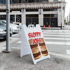 A-frame Sidewalk Sloppy Joes 24″ x 36″ Double Sided A-Frame Sidewalk Sign