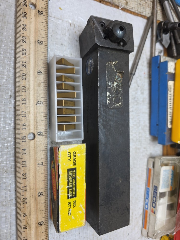 MTFNR204D ADAMAS Indexable Tool Holder 1.25″ Shank W 10 NEW CARBIDE INSERTS