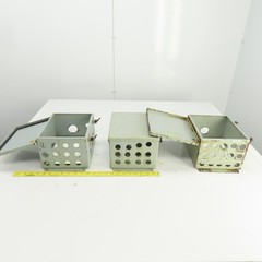 Hoffman 10″ x 8″ x 6″ Electrical Enclosure W/Back Plate Hinged Door Lot Of 3