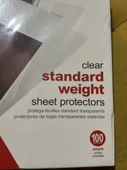 Sheet Protectors 100ct Standard Weight 2.4mil Clear 8.5″x11 & 3 Ring Off.Dep. 🎁