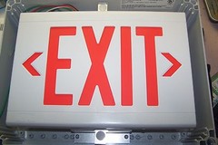 NEW DUAL-LITE LITEFORMS LN4XRW LED EXIT SIGN 120/277 VAC NEMA 4X RAINTIGHT