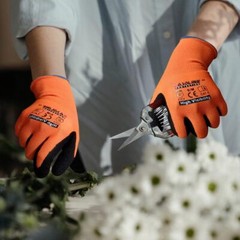 Gasoline 13 Gauge Polyester Latex Crinkle Palm Dipped Gloves /Men Women/ 12Pairs