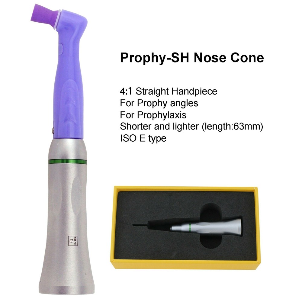 Dental Hygiene Prophy Handpiece Straight Nosecone 1:1 4:1 Low Speed Air Motor 4H