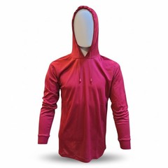Neon Yellow Long Sleeve Safety Shirt With Hoodie, Polyester Birdeye mesh fabric