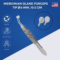 Solid Meibomian Gland Forceps C Collins Expressor Dry Eye Lid Massage Ophthalmic