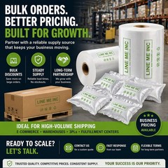 Air Pillow Film Roll 7000 Bags 4″x8″ for Shipping Packing Warehouse Air Cushion