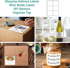 4″ x 3-1/3″ Return Address Shipping labels 6 Per Sheet 6 UP for Laser & Inkjet