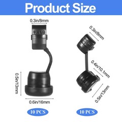 20Pcs 6N4 & 4N4 Round Strain Relief Cord Connector Power Cord Strain Relief B…