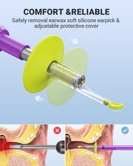 AnyScope Digital Otoscope Compatible with iPhone and Android Devices, Purple