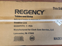 12″W x 36″L x 32″H Stainless Steel Double Deck Overshelf For Work Prep Tables