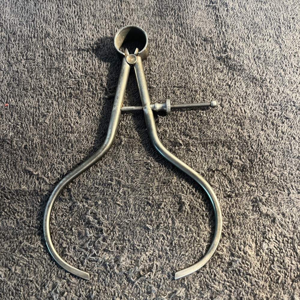 Vtg L.S. Starrett 6″ Round Leg Outside Spring Caliper Athol Mass USA