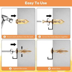 160 Pcs Drywall Self Drilling Anchors with Screws Kit, 80 Sheetrock Anchors (0.4