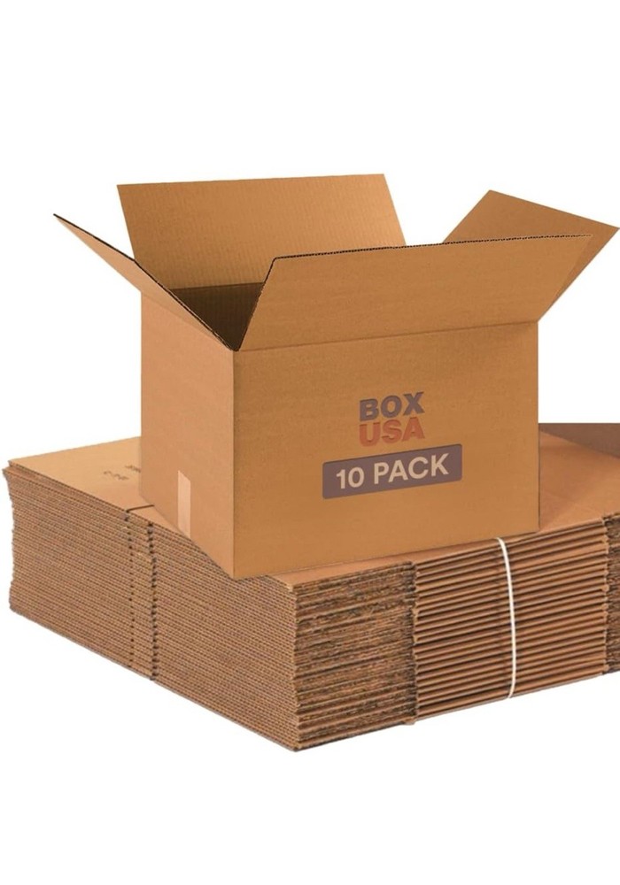 BOX USA Moving Boxes Medium 18″L x 14″W x 12″H 10-Pack