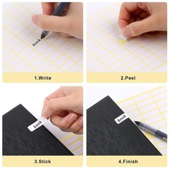 Matte White 10x20mm Removable Stickers Labels 1680 Pcs Blank Small Sticky