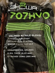 Showa 707HVO Chemical Resistant Nitrile Rubber 9mil Cleaning Gloves S,M,L,XL NEW