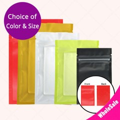 Various Sizes Matte Clear Front Color Back Foil Mylar Flat Zip Lock Bag Xmas