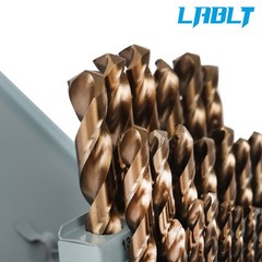 LABLT 25 Pcs 1-13MM Cobalt Jobber Twist Drill Bit Sets For Drilling Hard Metal