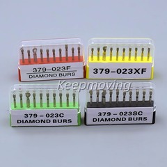 7Type Dental Burs Diamond Round End Taper Football Long Ball High Speed 379 368