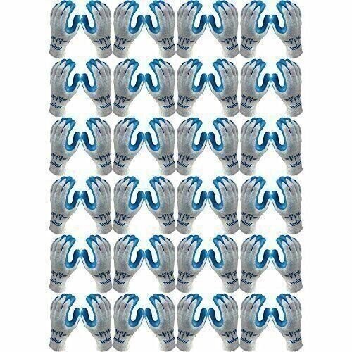 Atlas Fit 300 Blue Latex Palm-Dipped Blue Rubber Work Glove X-Large, 72-Pair