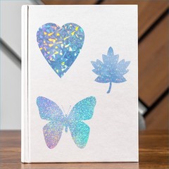 12x8in Printable Holographic Sticker Paper 6 Sheets Sparkle Scatter Pattern