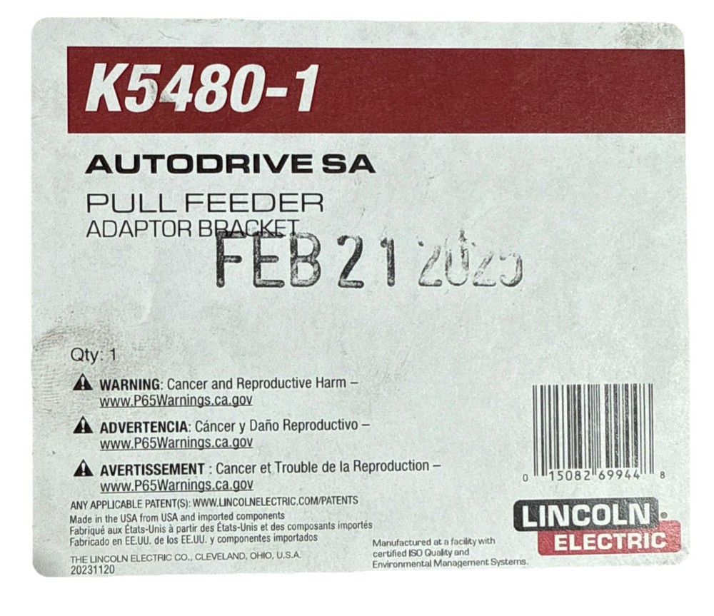 Lincoln Electric K5480-1 AUTODRIVE SA PULL FEEDER Adaptor Bracket